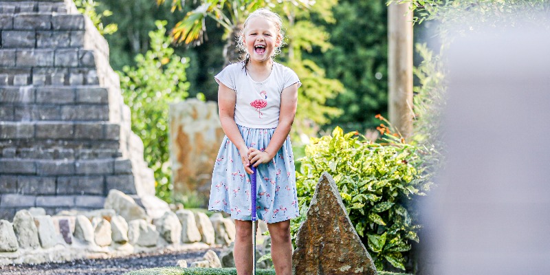 Aztec Adventure's crazy golf course at The Lost Valley is open daily this summer. Plus, grab one of 31 free rounds in July - book online today!