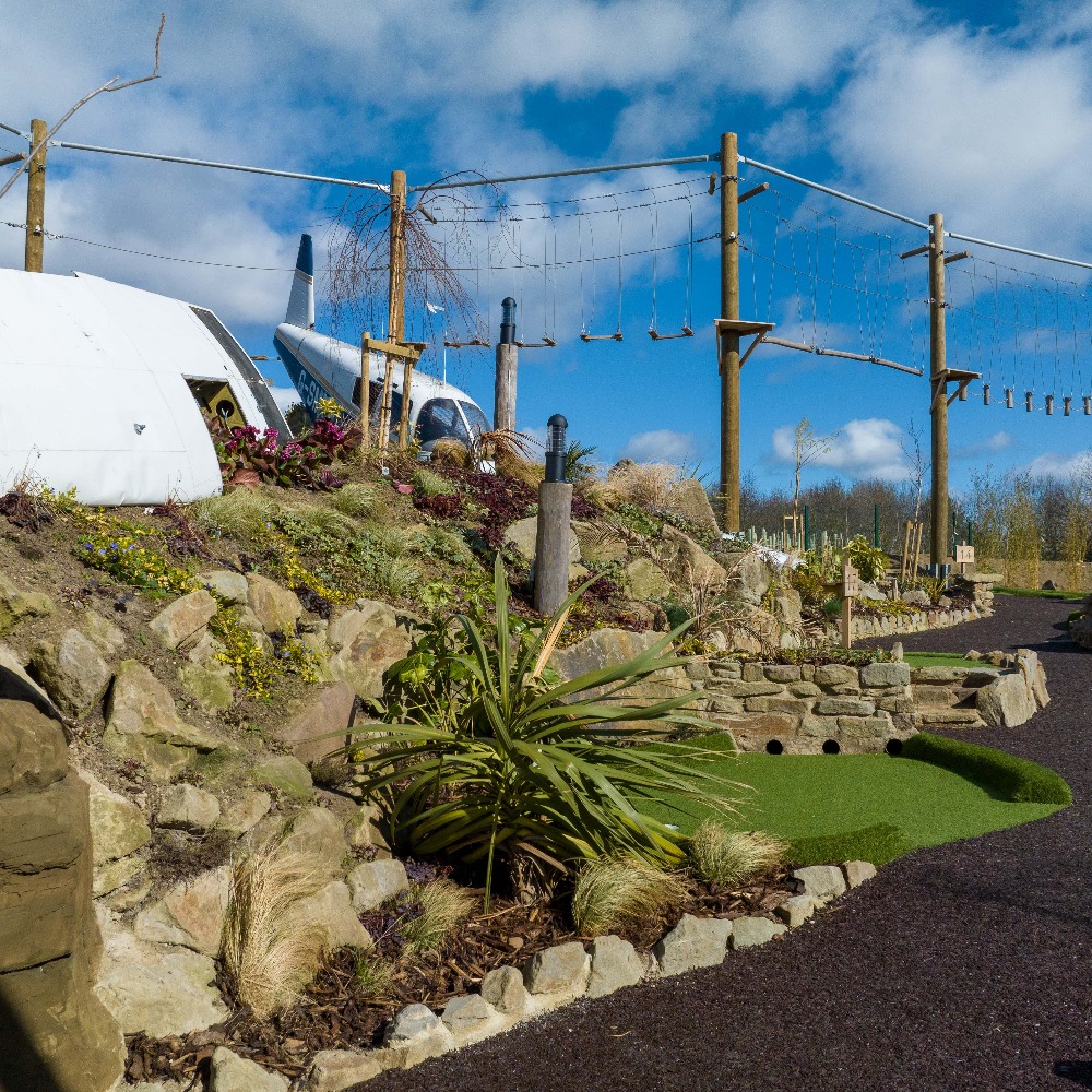 Enjoy a round of adventure golf after dark at The Lost Valley in Evesham, Worcestershire. Book your place at one of our special evening sessions this spring and summer.