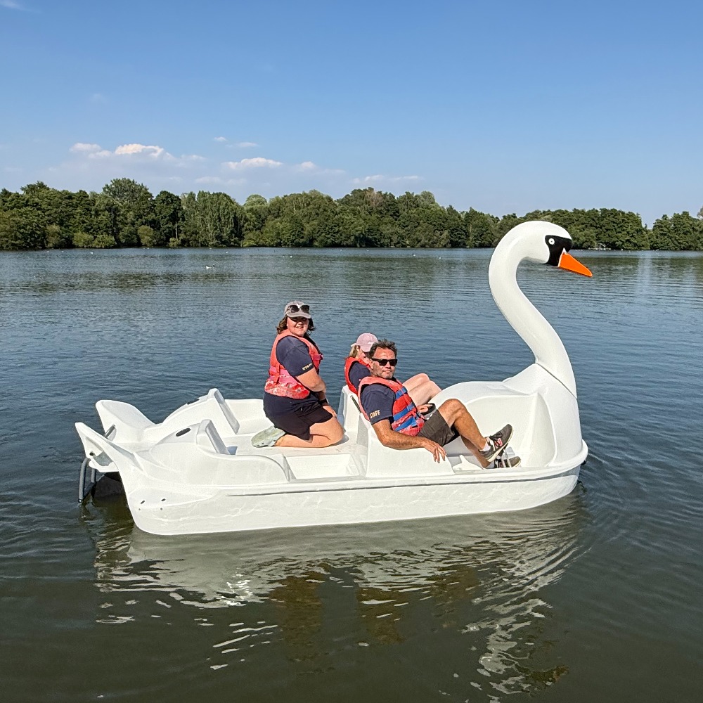 Flamingo and Swan Pedalo Hire at Aztec Adventure Upton Warren