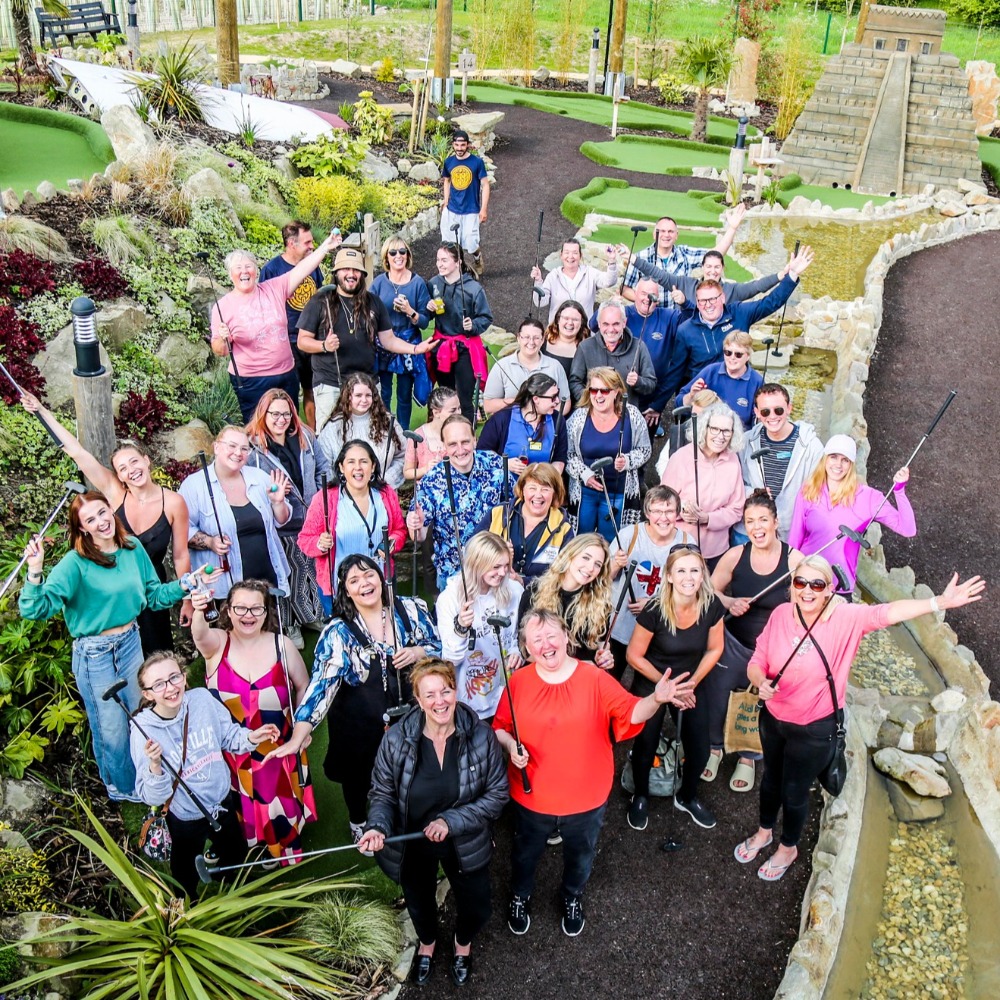 Enjoy a round of adventure golf after dark at The Lost Valley in Evesham, Worcestershire. Book your place at one of our special evening sessions this spring and summer.