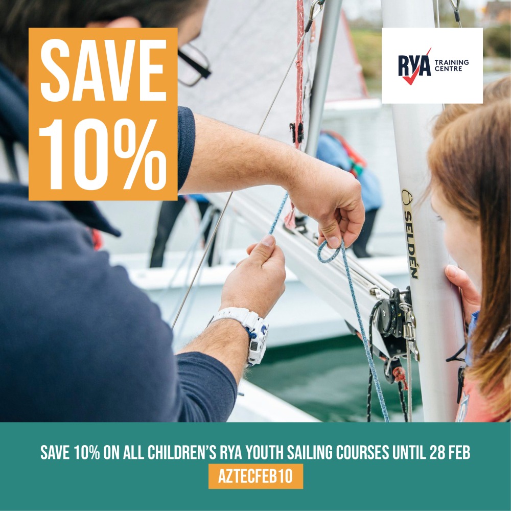 Save 10% on all Children's RYA Youth Sailing Courses