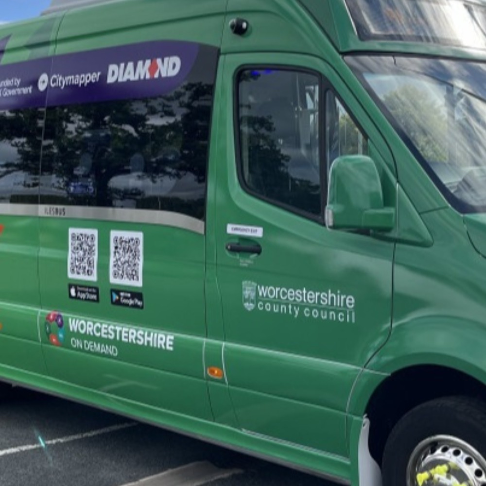 Worcestershire On Demand bus providing flexible transport to Aztec Adventure locations