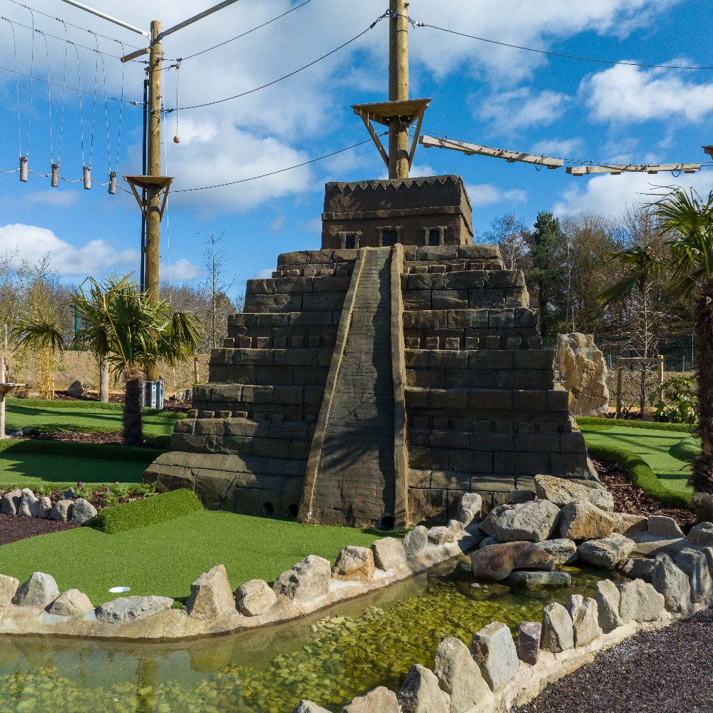Aztec Adventure's crazy golf course at The Lost Valley is open daily this summer. Plus, grab one of 31 free rounds in July - book online today!