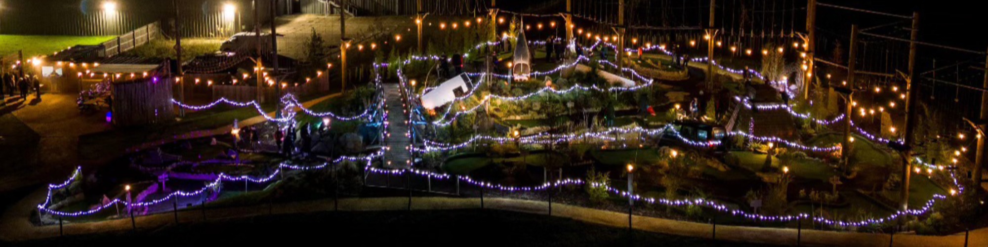 Glow Golf Aerial View At Aztec Adventure The Lost Valley