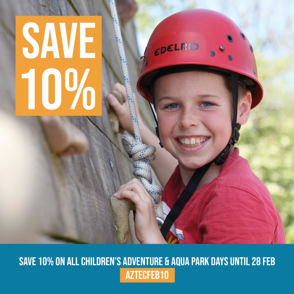 Save 10% on all Children's Adventure & Aqua Park Days
