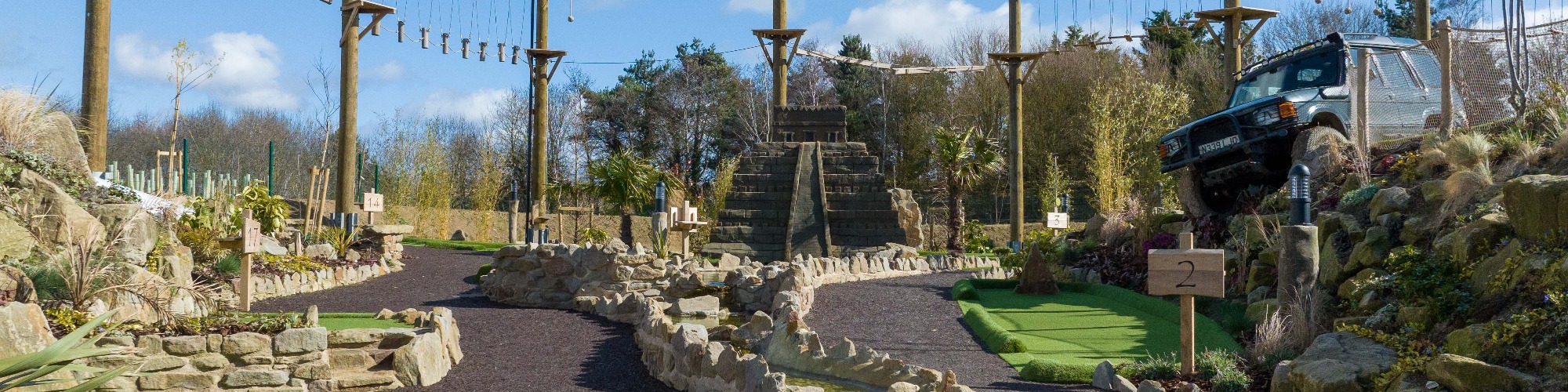 Victory at Aztec Adventure The Lost Valley: Adventure Golf Goes to Battle!