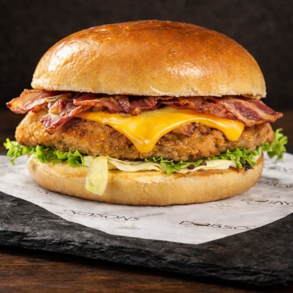 Dobsons Chicken Burger with Cheese and Bacon